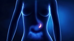 Woman taking pill again stomach disease